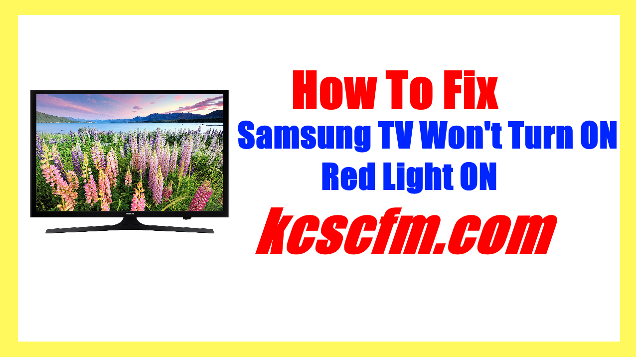 samsung tv red light not turning on