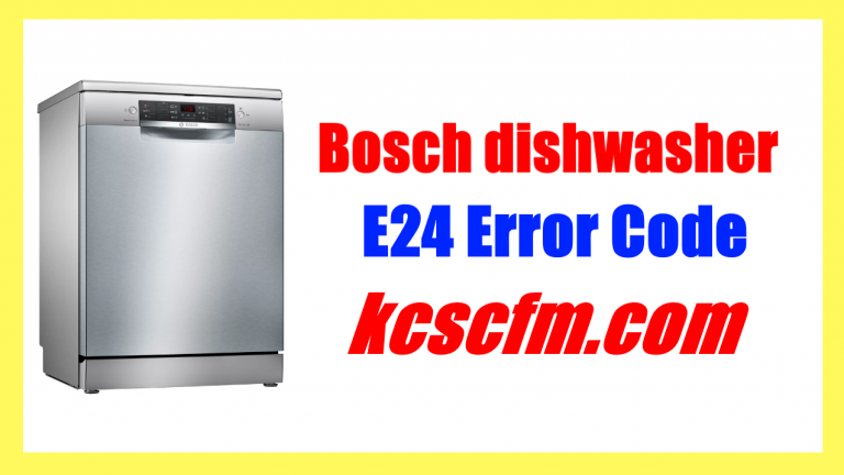 Bosch Dishwasher E24 Error Code [SOLVED] - Let's Fix It