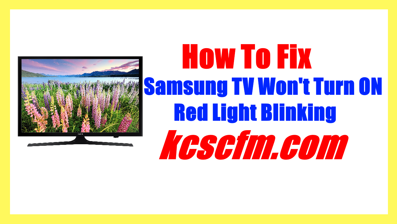 samsung frame tv won't turn on but red light is on